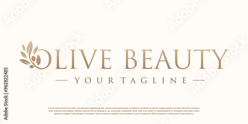 Olive design vector with modern concept idea Premium Vector