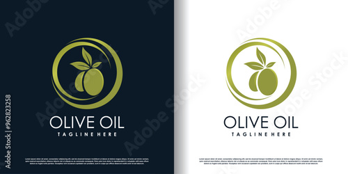 Olive design vector with modern concept idea Premium Vector