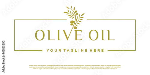 Olive design vector with modern concept idea Premium Vector