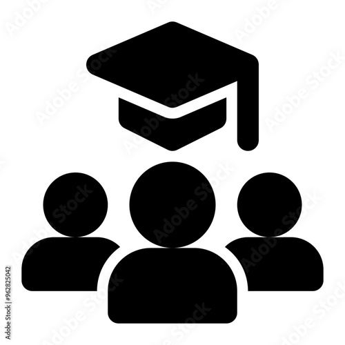 educational leadership, leadership, education, team leader, principal, headmaster solid or glyph icon
