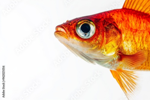 Mystic portrait of Platy Fish in studio, isolated on white background photo