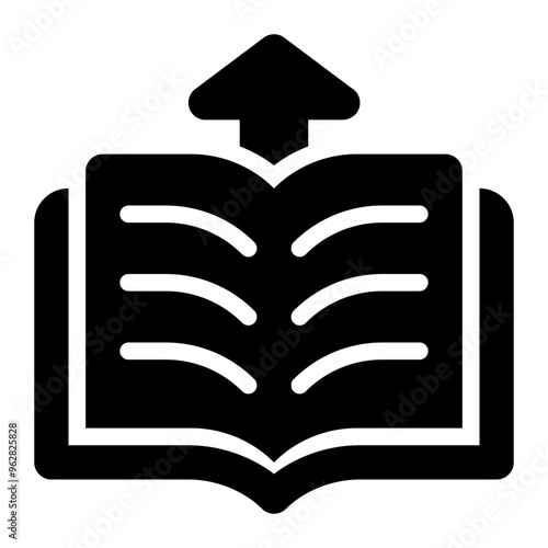 publishing, book, upload, publisher, education solid or glyph icon