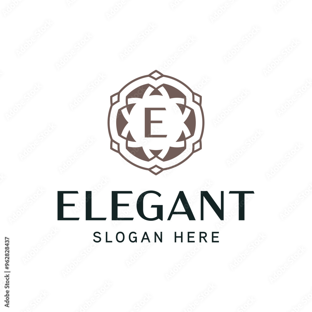 Elegant Ornamental Emblem for Premium and High-End Brands Elegant Ornamental Emblem for Premium and High-End Brands