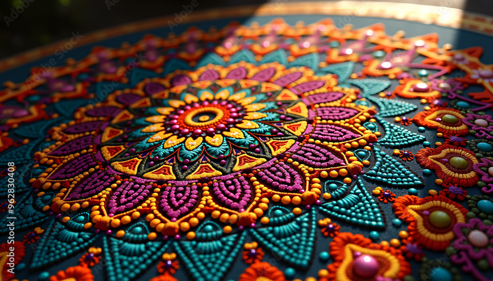 Intricate Mandala Patterns with Hispanic Cultural Symbolism Intricate Mandala Patterns with Hispanic Cultural Symbolism