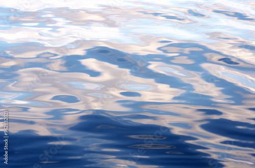 Abstract wave dark blue color, pure natural swirl pattern texture, background photo.