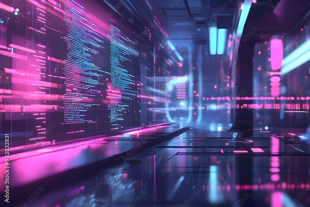 Futuristic Synergy of JavaScript and Python Showcased in Minimalist Holographic Interface Futuristic Synergy of JavaScript and Python Showcased in Minimalist Holographic Interface