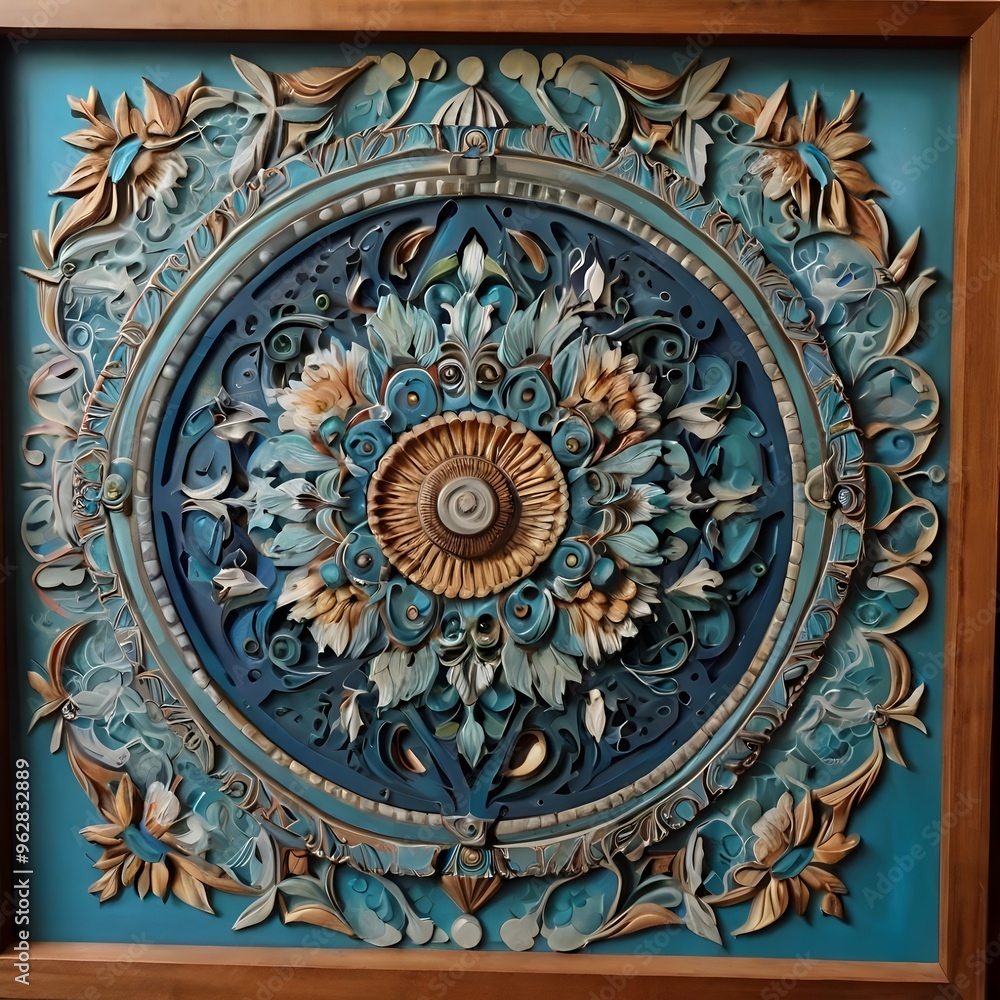 ornamental round ornament on the wall ornamental round ornament on the wall