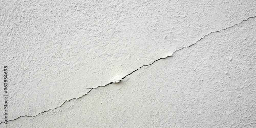 Obraz premium A Crack in the Wall, White, Cracked Wall, Wall, Texture, Building, Abstract