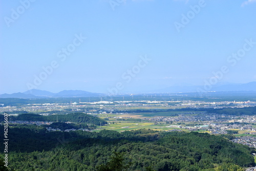 滋賀県 展望台から見た甲賀市の風景