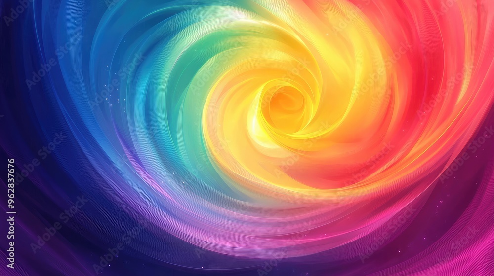 Dreamlike spiral rainbow circle in vector style, featuring soft, abstract patterns and vibrant colors for a surreal background Dreamlike spiral rainbow circle in vector style, featuring soft, abstract patterns and vibrant colors for a surreal background