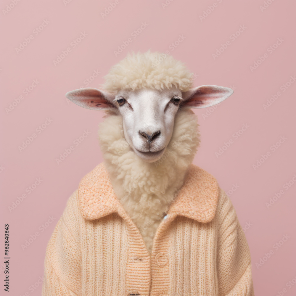 Fototapeta premium Fashionable sheep