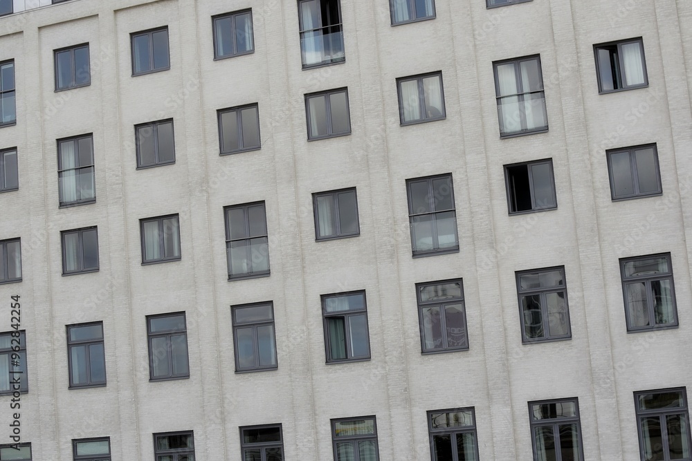 View of a modern multistory building. Modern architecture. View of a modern multistory building. Modern architecture.