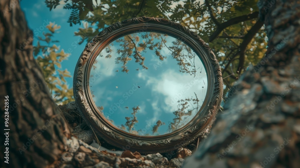 Obraz premium Mirror Principle Image This video is called If You Don't Change, Reality Will Never Change 5k