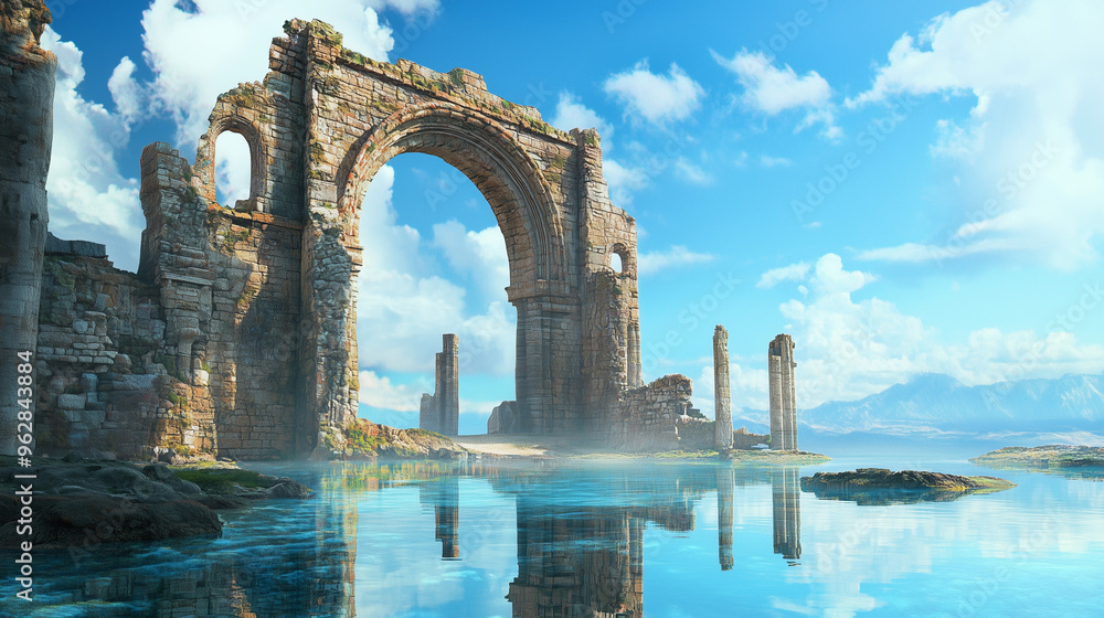 Fototapeta premium an ancient ruined archway