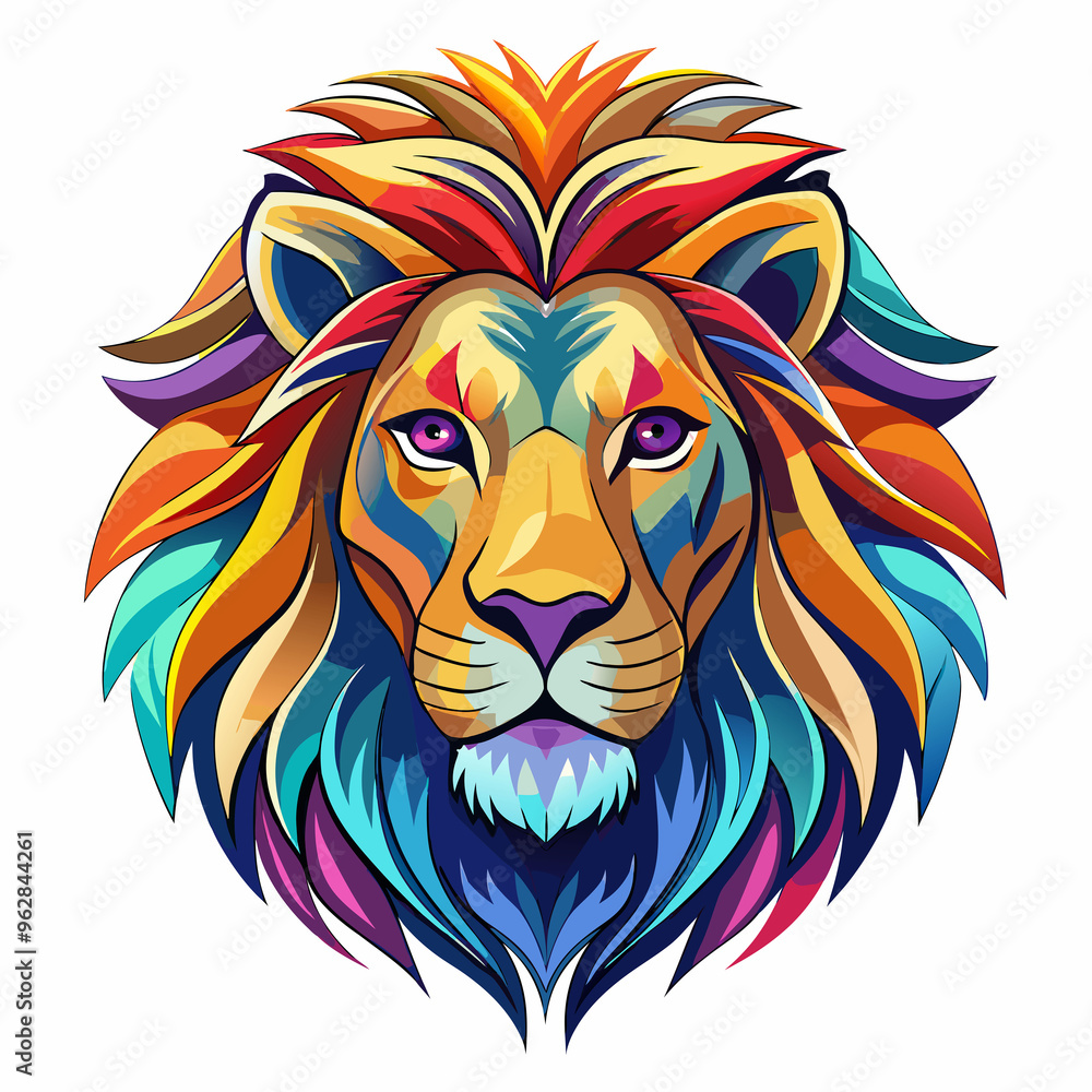 Lion cartoon watercolour drawing Lion cartoon watercolour drawing