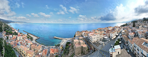 Billede på lærred Pizzo Calabro, Calabria, Italy. Aerial drone view