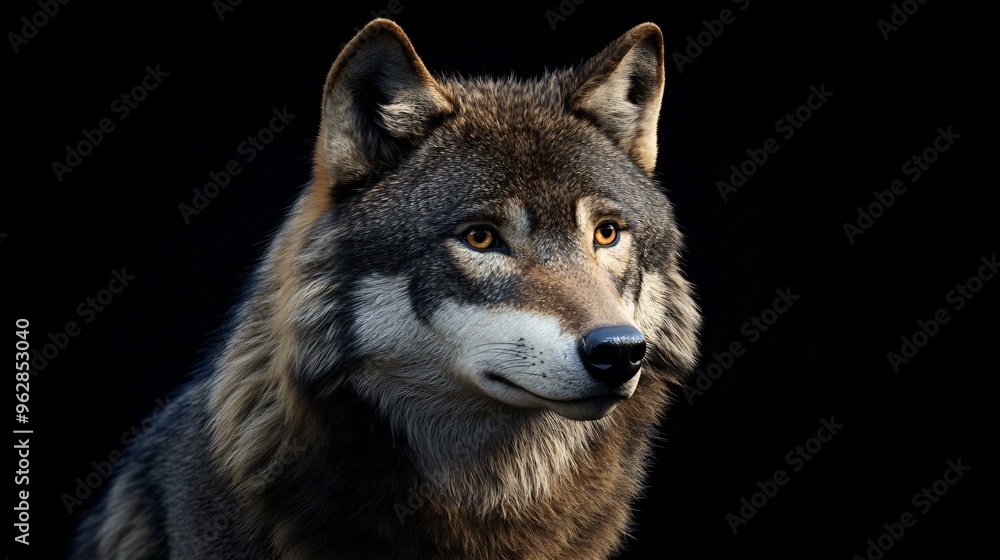 wolf with amazing effect on black background wolf with amazing effect on black background