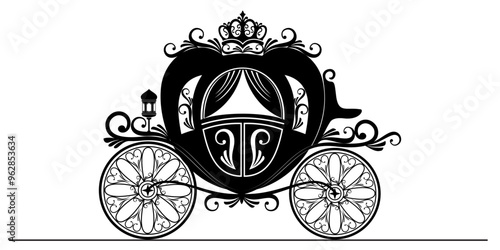 golden carriage illustration ...