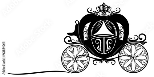 golden carriage illustration ...