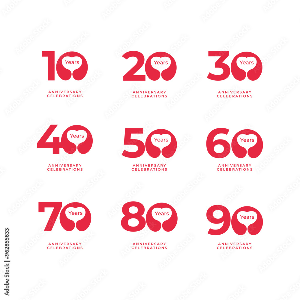 Years Anniversary Celebration Badge Vector Template Design Years Anniversary Celebration Badge Vector Template Design