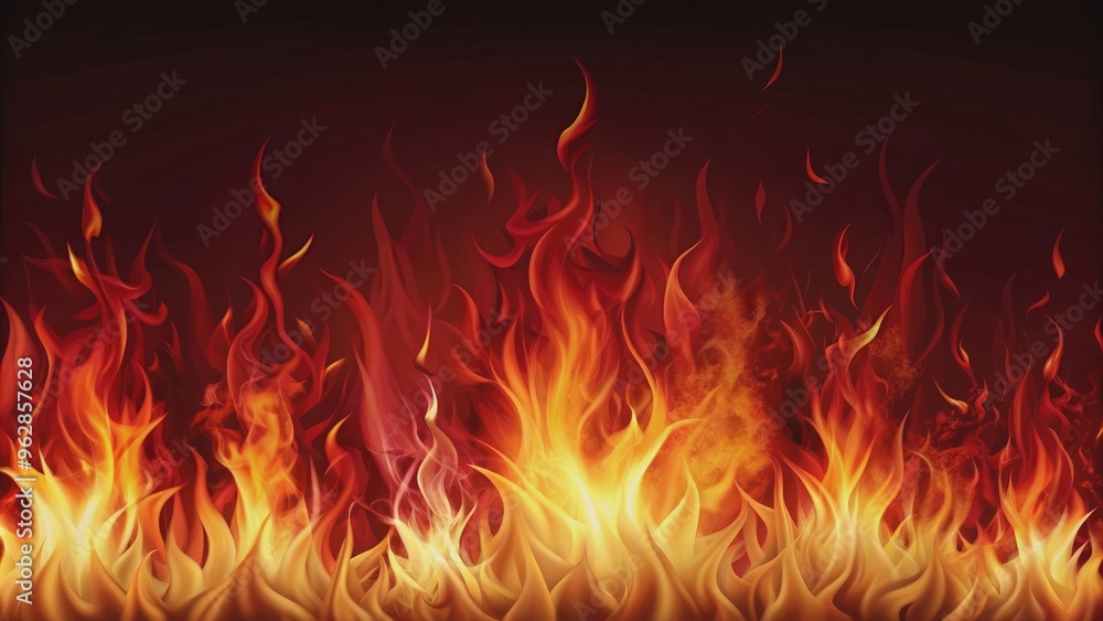Illustrated dark red fire flames background with copy space , fiery, blazing, inferno, hot, intense, heat, abstract Illustrated dark red fire flames background with copy space , fiery, blazing, inferno, hot, intense, heat, abstract