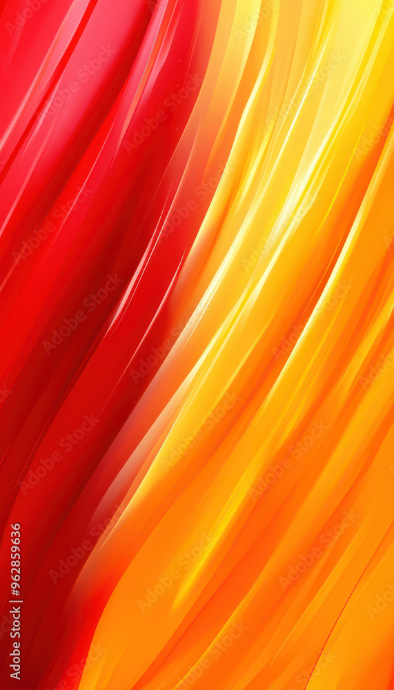 © Jan - Abstract flowing red and yellow smooth lines with a glossy effect © Jan - Abstract flowing red and yellow smooth lines with a glossy effect