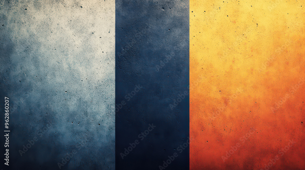 Abstract grunge vertical stripes in blue, grey, and orange with textured surface Abstract grunge vertical stripes in blue, grey, and orange with textured surface