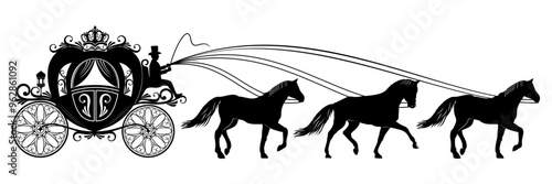illustration of a carriage wi...