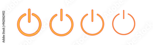 Power icon vector isolated on white background. Power Switch Icon. Start power icon