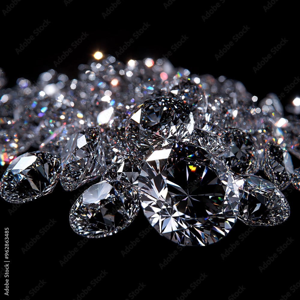 Closeup of sparkling diamonds on a black velvet background noir negative space copy space luxury elegance sex appeal sexy wealth jewels jewelry store concepts
Closeup of sparkling diamonds on a black velvet background noir negative space copy space luxury elegance sex appeal sexy wealth jewels jewelry store concepts