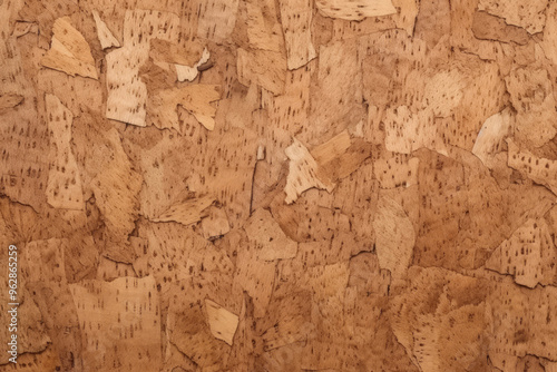 Processed collage of cork board or OSB board material texture. Background for banner, backdrop