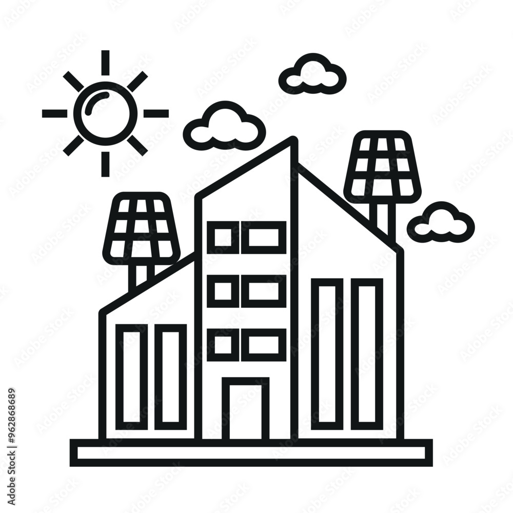 Fototapeta premium Solar energy Icon