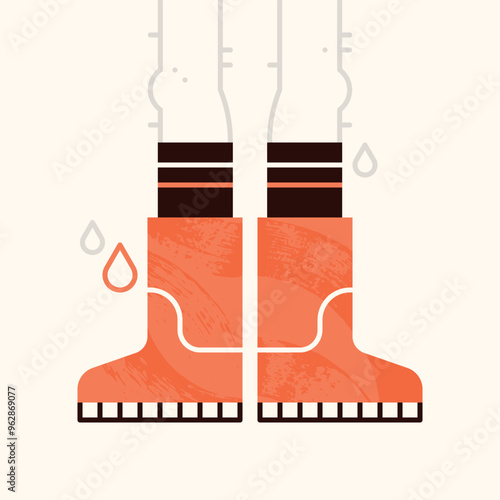 Boots. Vector illustration.