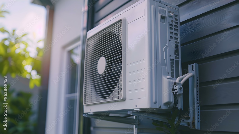 Outdoor Air Conditioner Unit on a Wall Outdoor Air Conditioner Unit on a Wall