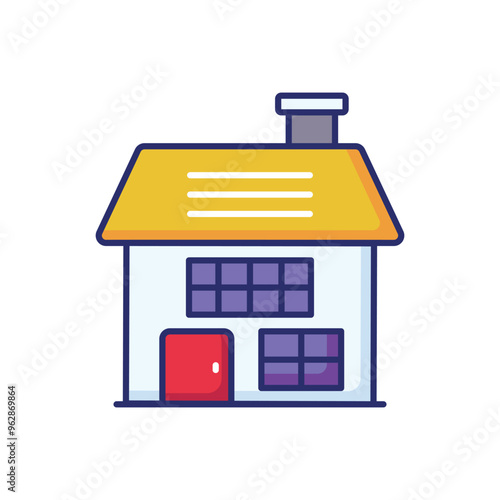 Cottage vector icon ready to use for apps and websites