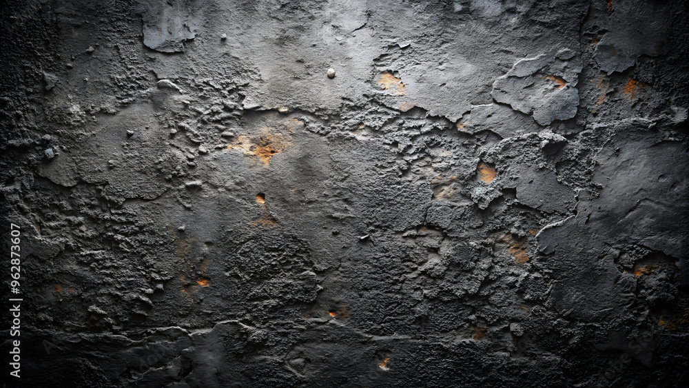 Dark, rough black wall texture background with old, dirty concrete and stone for your design Dark, rough black wall texture background with old, dirty concrete and stone for your design
