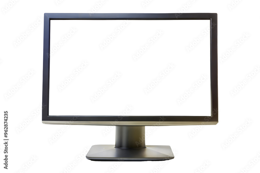 lcd monitor Mockup with white screen cut out. isolated on transparent background. Copy space. lcd monitor Mockup with white screen cut out. isolated on transparent background. Copy space.