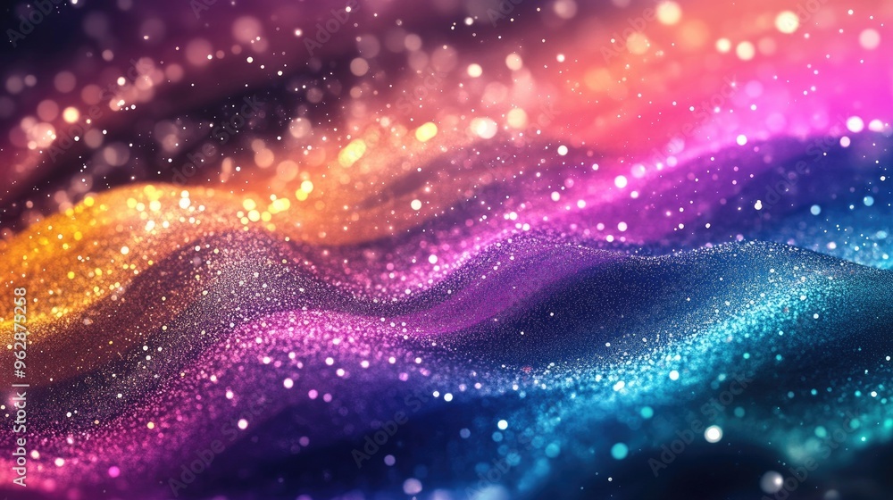 Vibrant abstract multicolored backdrop featuring a shimmering glitter effect in a line art style Vibrant abstract multicolored backdrop featuring a shimmering glitter effect in a line art style