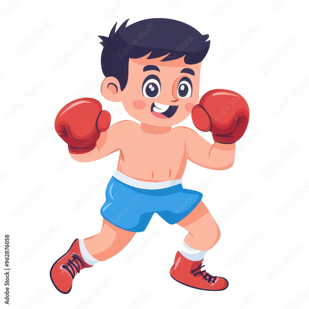A vibrant sticker featuring a spirited boxer on a Tshirt, showcasing a playful yet dynamic design perfect for sports fans. A vibrant sticker featuring a spirited boxer on a Tshirt, showcasing a playful yet dynamic design perfect for sports fans.