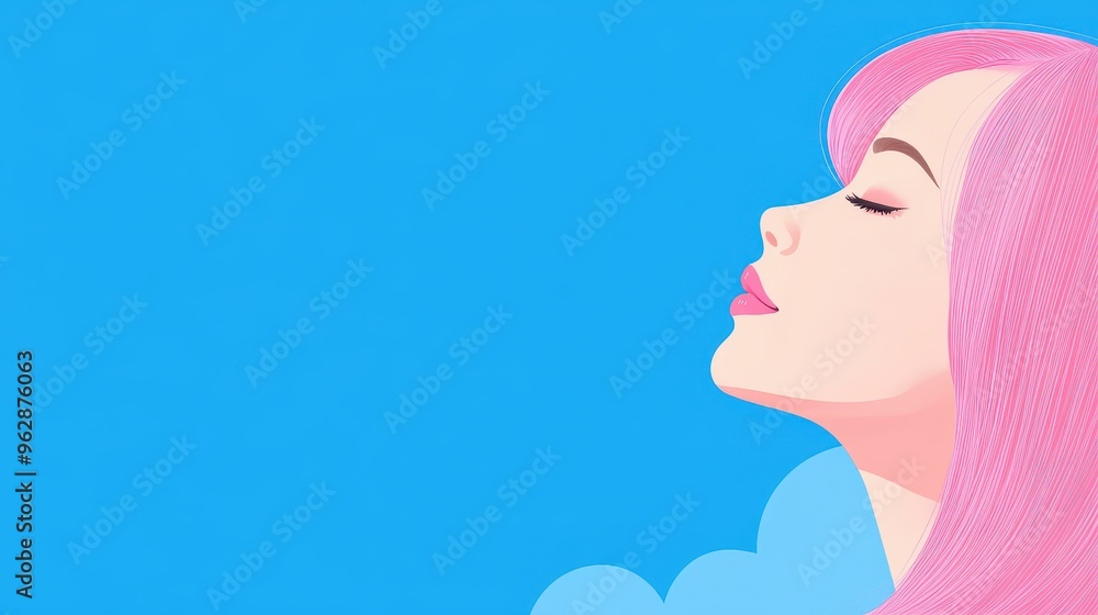 A lively illustration of a girl with pink hair, ideal for social media, websites, and profile pictures. A lively illustration of a girl with pink hair, ideal for social media, websites, and profile pictures.