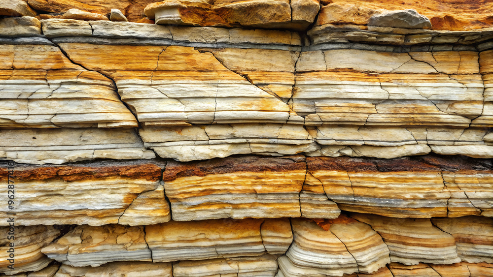 Stone Texture. Layered Geological Layers. Weathered Surface of Rocky Stone Plateau. Cracks Stone Texture. Layered Geological Layers. Weathered Surface of Rocky Stone Plateau. Cracks