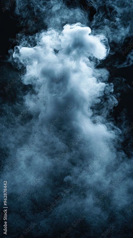 Abstract fog or smoke of white smoke on black background, darkness concept Abstract fog or smoke of white smoke on black background, darkness concept