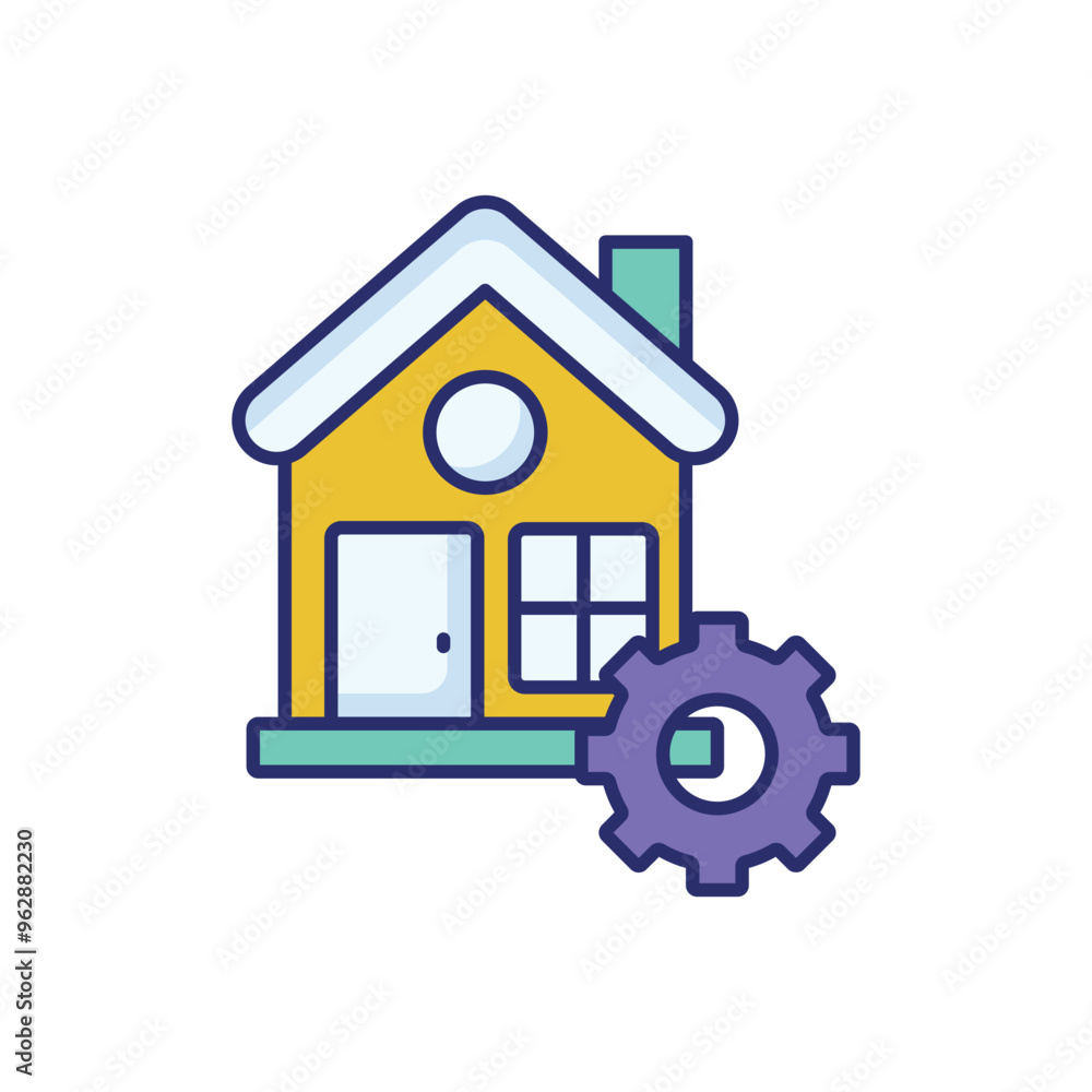 Property Management vector icon ready to use for apps and websites Property Management vector icon ready to use for apps and websites