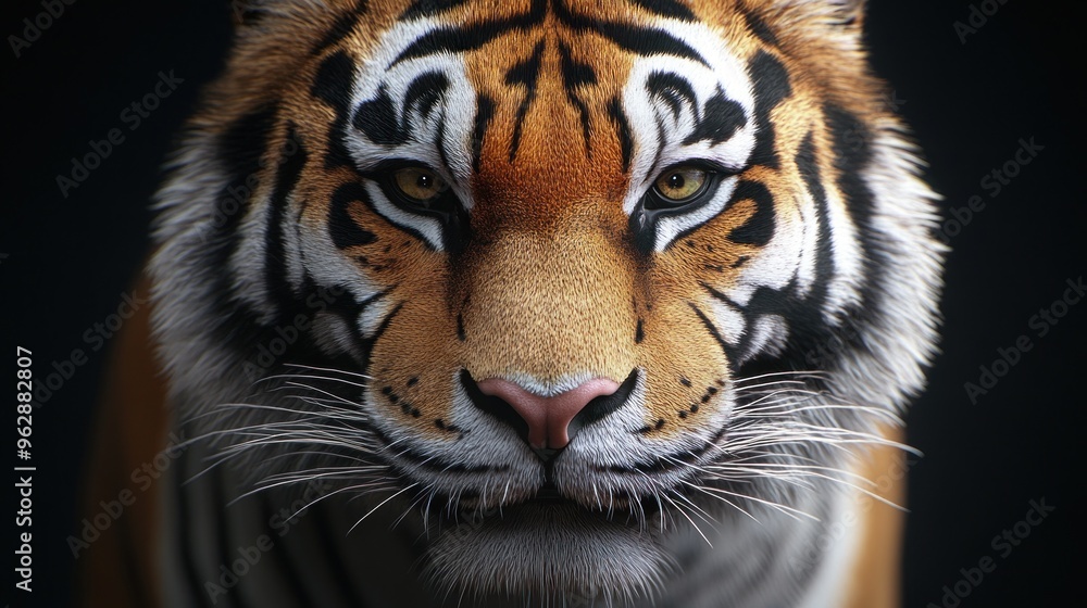 Close-up Portrait of a Majestic Tiger Close-up Portrait of a Majestic Tiger