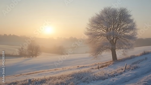 sunrise in the forest