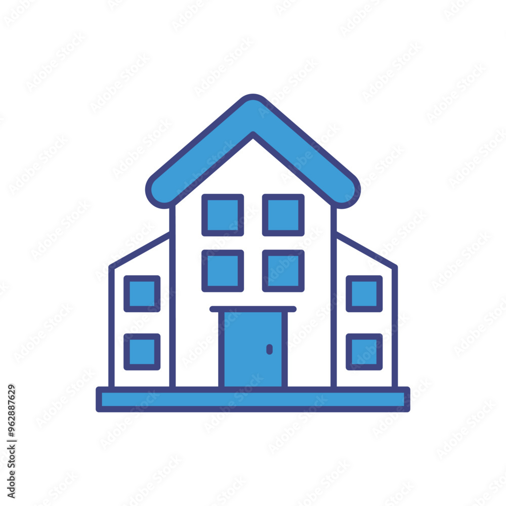 Townhouse vector icon ready to use for apps and websites Townhouse vector icon ready to use for apps and websites