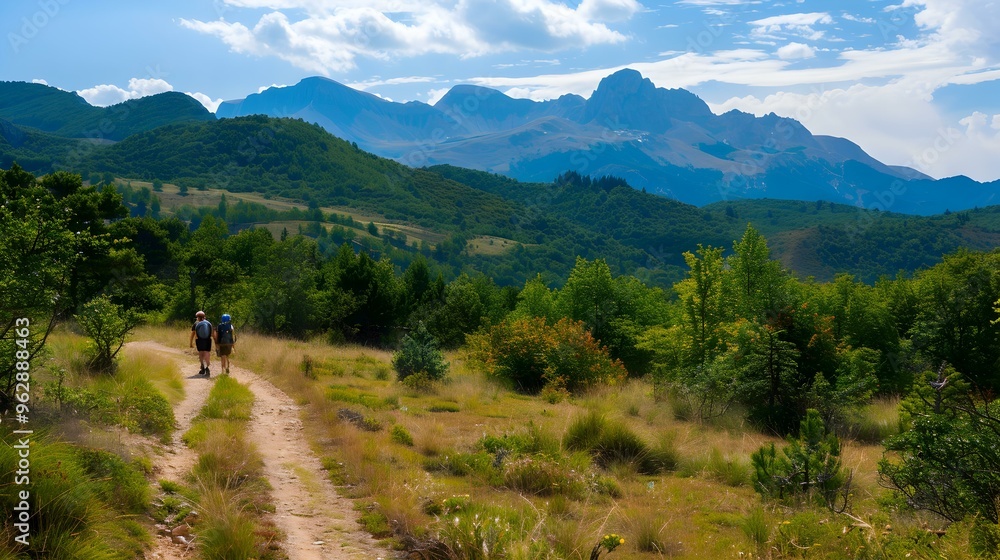 Hiking Through Mountains A Scenic Trail Hiking Through Mountains A Scenic Trail