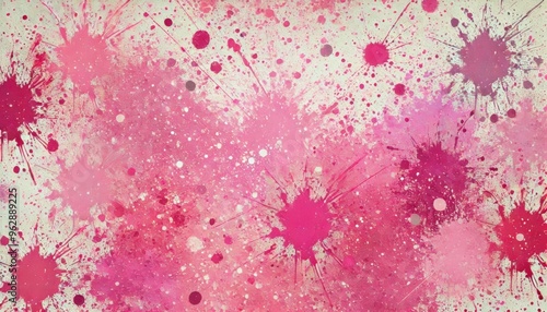 ピンクのペンキが飛び散ったようなテクスチャの背景