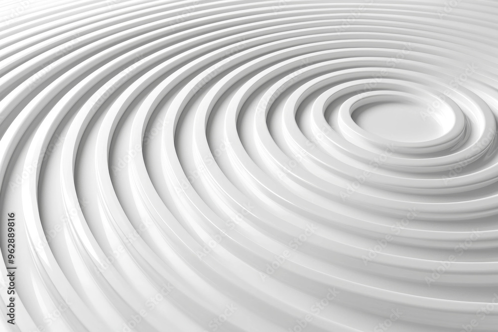 Obraz premium A close-up of smooth, concentric circular grooves creating a calming, minimalist design.
