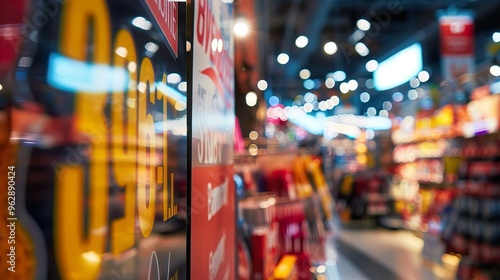 Wallpaper Mural the blurred background of the discount store Torontodigital.ca